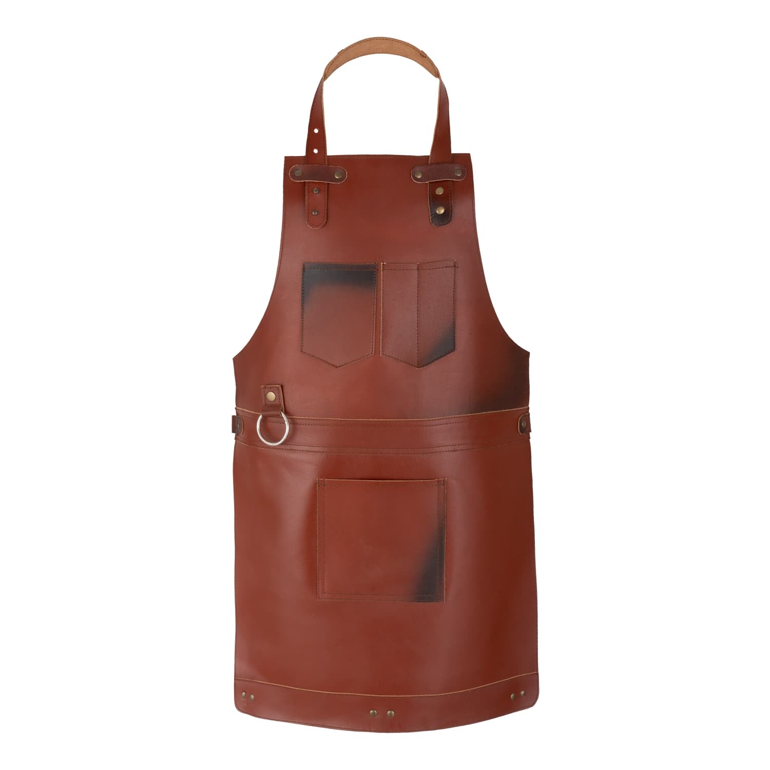 The Bristol Disstressed Brown Full Grain Kids Leather Apron