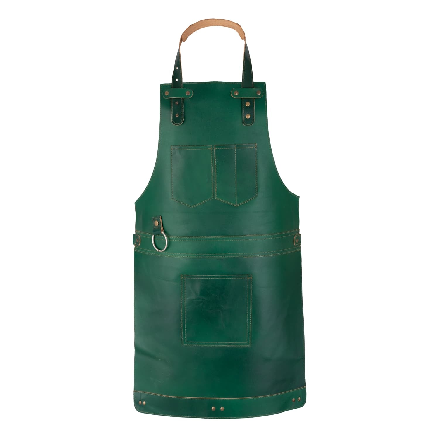 The Bristol Green Full Grain Kids Leather Apron