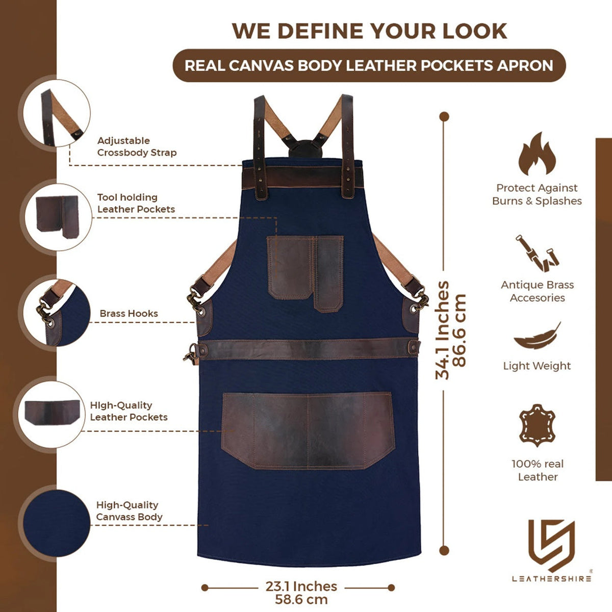 The County Durham Canvas Crossbody Apron