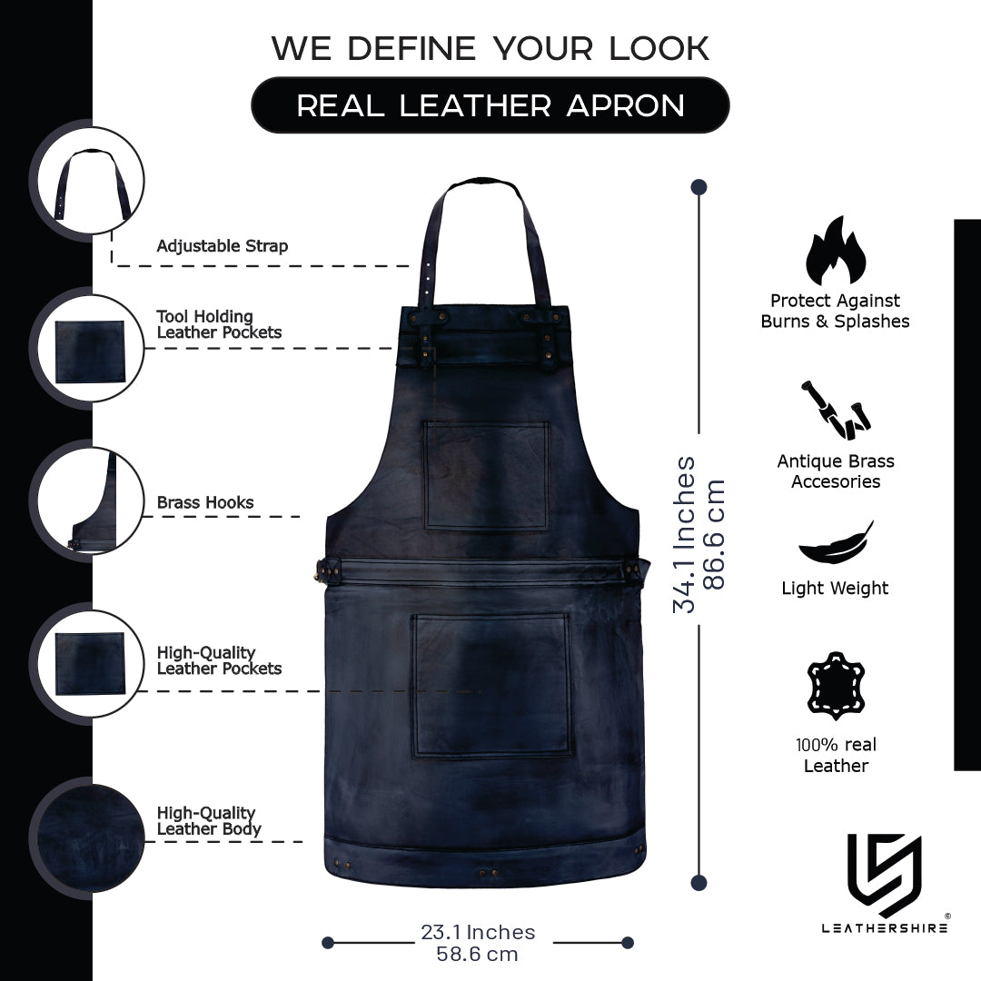 The Hertfordshire Full Grain Leather Apron