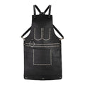 The Berkshire Black Leather Stud Apron