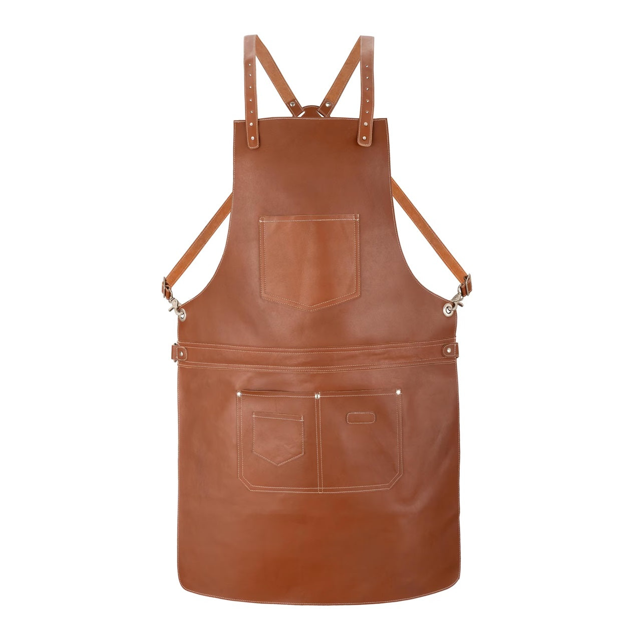 The Northumberland Tan Brown Full Grain Leather Crossbody Apron