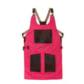 The Bedfordshire New Style Pink Canvas and Leather Apron