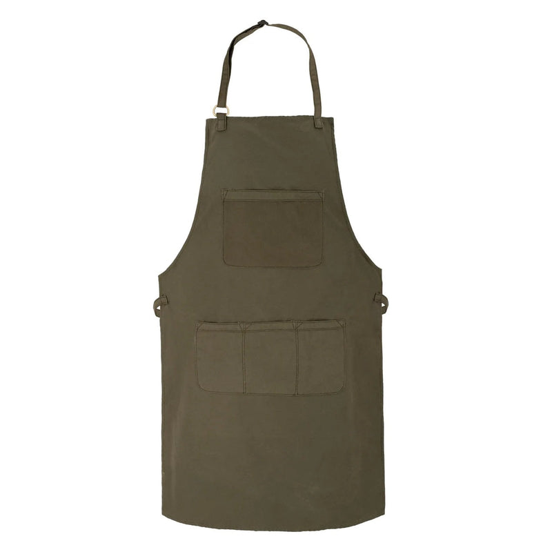 The Northumberland Olive Green Canvas Bib Apron