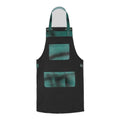 The Essex Full Grain Handmade Green Leather Pocket Canvas Apron