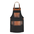 The Essex Full Grain Handmade Brown Leather Pocket Canvas Apron