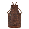 Dark Brown Crazy Horse Pull up Crossbody Leather apron