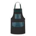 The Essex Full Grain Handmade Green Leather Pocket Canvas Apron
