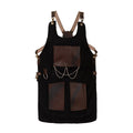 The Bedfordshire New Style Black Canvas and Leather Apron