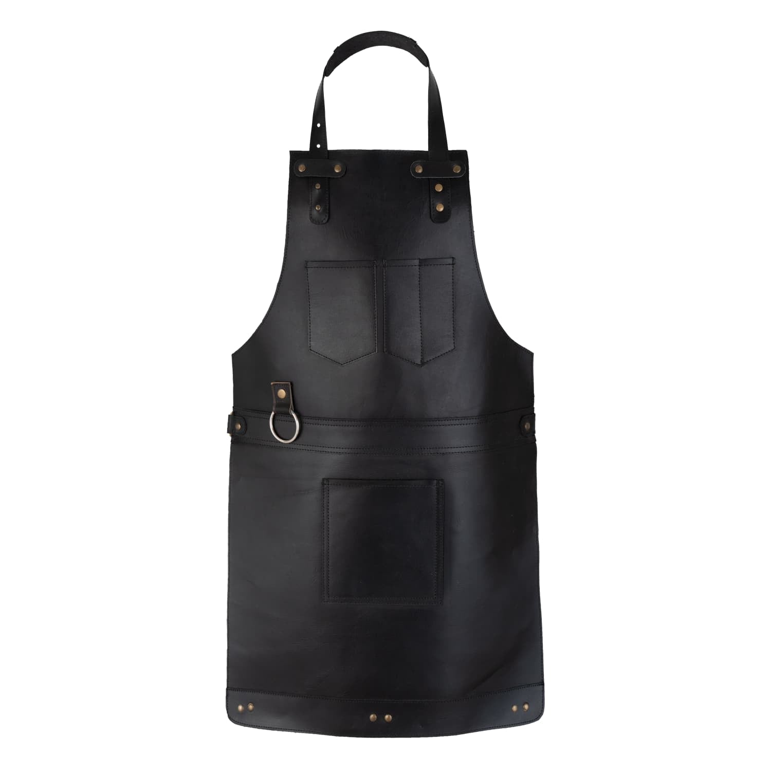 The Bristol Black Full Grain Kids Leather Apron