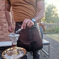 The Durham Dark Brown Full Grain Leather Half Apron